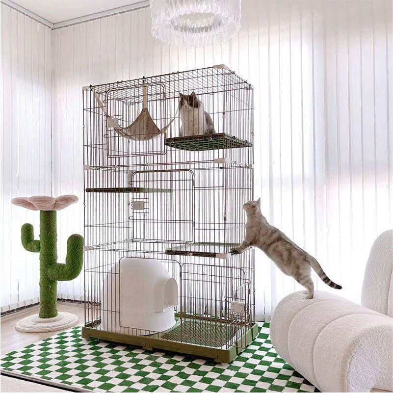 Luxury Space-Themed Cat House — Safe Multi-Level Home for Indoor Cats