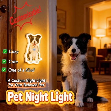 KindleKind Custom Pet Portrait Lamp — Creative Home Night Light with Motion Sensor (Wireless, No Wiring Required) — Ideal for Hallways and Nighttime Use