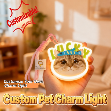 KindleKind Custom Pet Cat & Dog Light-Up Pendant Lamp – Creative Night Walking Accessory, Birthday Gift, and Memorial Keepsake