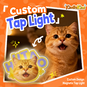 KindleKind Custom Pet Tap Light｜Rechargeable Pet Gift Lamp｜Birthday & Memorial Gift for Pet Lovers