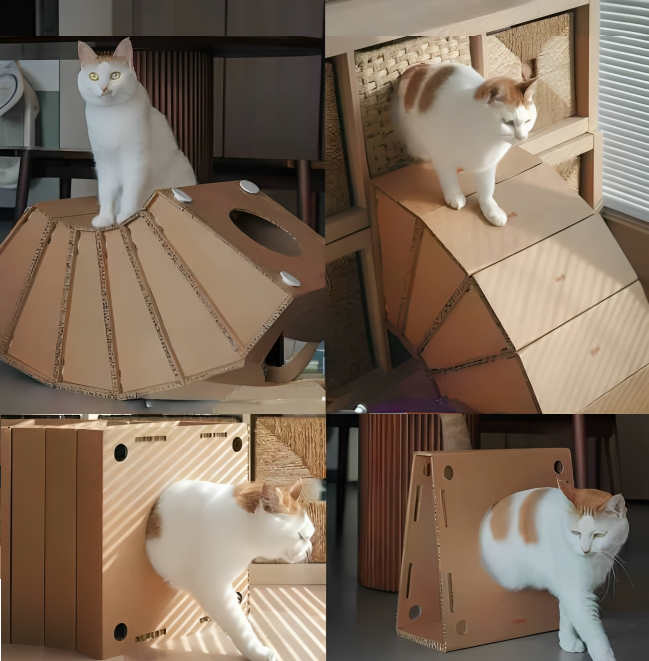 Multi-Function Cardboard Cat Tunnel – Play, Scratch & Hide