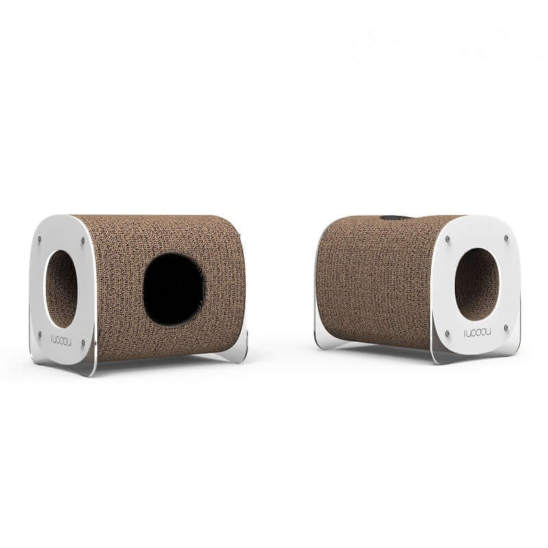 Acrylic Cat Tunnel & Scratcher – Cozy, Scratchable & Stackable
