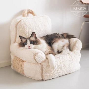 Plush Cloud Cat Sofa Bed – Cozy & Removable