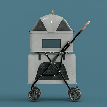 Double-Layer Cat Stroller – Spacious, Stable & Perfect for Two Cats