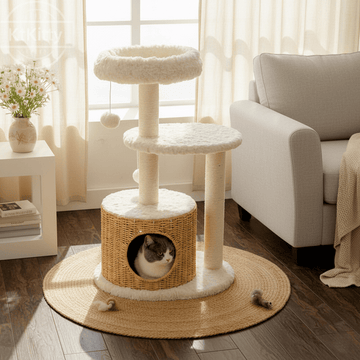 Luxury Rattan Cat Tree