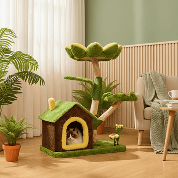 Sunflower Cat Tree Tower – Multi-Level Climbing & Scratching Post
