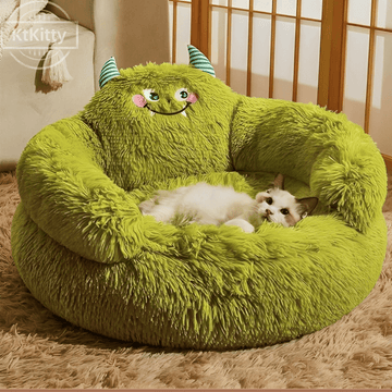 Plush Monster Cat Bed